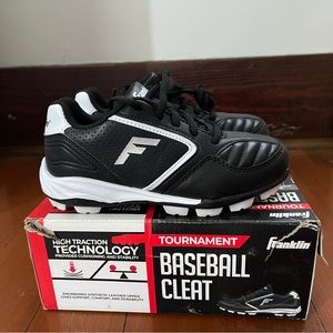 Franklin Black and White Youth Size 13 Baseball Cleats